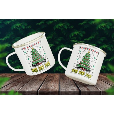 Ретро канче Merry Christmas Xo Xo Xo Green